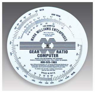 Drag Racing Gear Ratio Chart